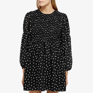 Ganni Mini‎ Dress XXS Black and White Polka Dot